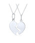 Фото #4 товара Split Heart Break Apart Puzzle Gift Word Grandmother Granddaughter Pendant Necklace For Grandma Sterling Silver