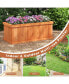 Raised Garden Bed Fir Wood Rectangle Planter Box with Drainage Holes