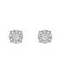 ფოტო #4 პროდუქტის Round Cut Natural Certified Diamond (0.27 cttw) 14k White Gold Earrings Regal Cluster Design