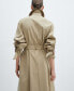 Фото #4 товара Women's Double-Breasted Cotton Trench Coat