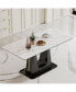 Фото #4 товара Sintered Stone Composite Glass Top Dining Table