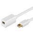 Wentronic Mini DisplayPort Extension Cable 1.2 - gold-plated - 1 m - 1 m - Mini DisplayPort - Mini DisplayPort - Male - Female - 3840 x 2160 pixels