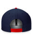 Men's Navy, Red Columbus Blue Jackets Iconic Color Blocked Snapback Hat