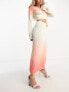 4th & Reckless rio wrap skirt co-ord in orange ombre