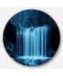 Фото #2 товара Designart 'Waterfalls In Wood Black And White' Landscape Metal Circle Wall Art - 23" x 23"