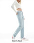 ASOS DESIGN Tall mid rise straight jean in pale blue Hellblau getönt, W26 L38 - фото #2