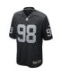 Фото #3 товара Men's Maxx Crosby Black Las Vegas Raiders Game Jersey