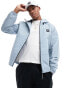 Marshall Artist nylon ripstock rain coat in light blue