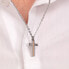 Men´s steel necklace with a cross Motown SALS44