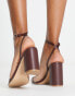 Фото #2 товара Raid Molika mid heel sandals in dark brown