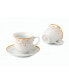 Фото #3 товара Floral 8 Piece 8oz Tea or Coffee Cup and Saucer Set, Service for 4