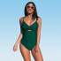 Фото #1 товара Women's Twist Front Cutout One Piece Swimsuit -Cupshe-M-Green