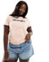 Фото #3 товара Wrangler Plus logo ringer tee in peach