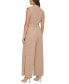 Women's Scuba-Crepe Tie-Waist Wide-Leg Jumpsuit