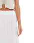 Фото #4 товара JDY Petite tiered pointelle maxi skirt in off white