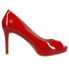 Фото #1 товара Туфли красные женские CL by Laundry Mild Platform Peep Toe Pumps