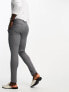 ASOS DESIGN wedding smart skinny trousers with micro texture in navy