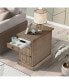 Фото #2 товара USB Vintage End Table with Multifunctional Drawer