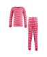 Фото #1 товара Пижама Hudson Baby Cotton Pajama Set Girl, Dark Pink Stripe