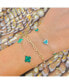 ფოტო #1 პროდუქტის Small Malachite Clover Bracelet 14K Gold