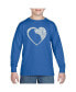 ფოტო #2 პროდუქტის Dog Heart - Boy's Child Word Art Long Sleeve T-Shirt
