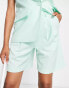 Vero Moda tailored suit shorts in green