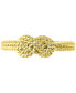 Rope-Textured Double Knot Double Band Statement Ring