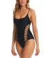 Фото #1 товара Women's Side-Cutout Strappy-Back One-Piece Swimsuit