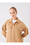 Фото #1 товара Modest Düz Uzun Kollu Oversize Kadın Oduncu Gömlek Ceket
