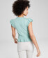 Фото #2 товара Women's Flutter-Sleeve Peplum Sweater, Created for Macy's