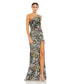 Фото #1 товара Women's Embellished Floral One Shoulder Gown