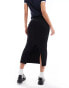 Pimkie ribbed split back midaxi skirt in black