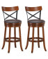Фото #1 товара Set of 2 Bar Stools Swivel 29.5'' Dining Bar Chairs