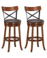 Set of 2 Bar Stools Swivel 29.5'' Dining Bar Chairs