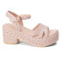 BEACH by Matisse Mykonos Espadrille Platform Womens Pink Casual Sandals MYKONOS