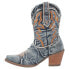 Dingo Y'all Need Dolly Embroidered Round Toe Cowboy Booties Womens Blue Casual B