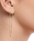 ფოტო #2 პროდუქტის Diamond Bezel Chain Drop Earrings (1/4 ct. t.w.) in 14k Gold