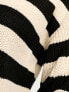 ONLY cropped jumper in black and cream stripe