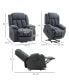 Фото #3 товара Power Lift Chair for Elderly Big and Tall with Massage, Linen Fabric Upholstered Recliner Sofa Chair with Remote Control, Side Pockets, Grey