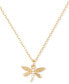 ფოტო #1 პროდუქტის Gold-Tone Pavé Dragonfly Pendant Necklace, 16" + 3" extender