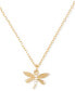 Gold-Tone Pavé Dragonfly Pendant Necklace, 16" + 3" extender