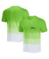 Фото #1 товара Men's NFL x Darius Rucker Collection by Neon Green and White Seattle Seahawks Dip Dye Pocket T-shirt