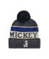 ფოტო #1 პროდუქტის Men's MICKEY STRIPES CUFF BEANIE WTH POM