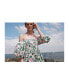 Фото #3 товара Платье из хлопка и шелка Jessie Zhao New York изумрудного цвета смокинговое