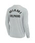 Men's and Women's Gray Miami Dolphins Super Soft Long Sleeve T-shirt Серый, 3XL - фото #3