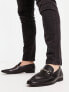 Office lemming bar loafers in black suede