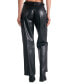 ფოტო #2 პროდუქტის Women's Faux-Leather Cargo Pants