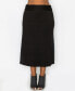 Фото #1 товара Plus Size Sequin Side Contrast Fold Over Midi Skirt
