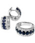 ფოტო #5 პროდუქტის Effy Blue & White Sapphire Ring (3-1/2 ct. t.w.) & Diamond (1/20 ct. t.w.) in 14k White Gold. (Also available Emerald and Pink Sapphire)