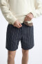 Striped bermuda shorts